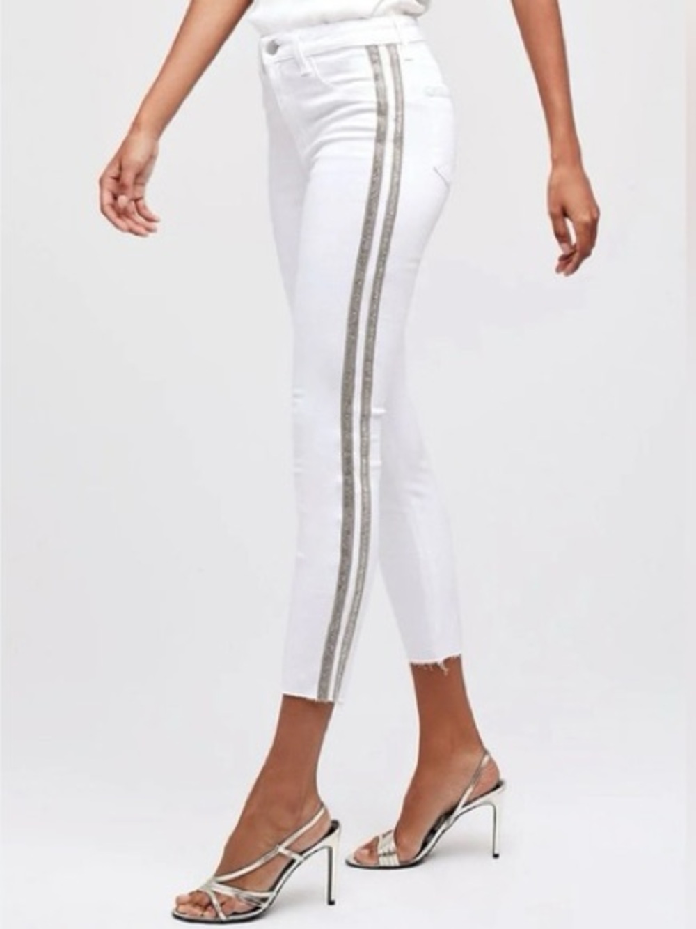 Lagence white side bling Jean (24)